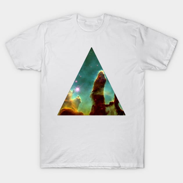 Eagle Star Queen Nebula Triangle T-Shirt by luckylucy